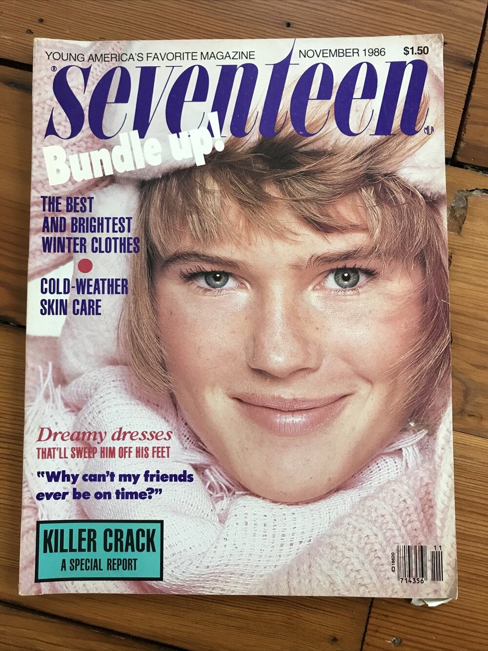 Vintage Seventeen Magazine November 1986 Bundle Up Best Brightest Winter Clothes